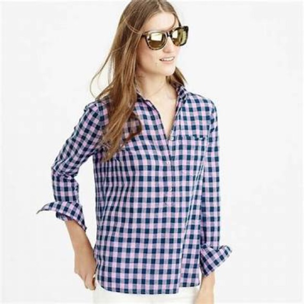 J. Crew Gingham Popover
